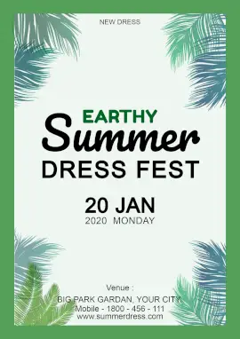 Online Editable Earthy Summer Dress Poster