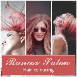 Online Editable Hair Coloring Beauty Salon 3 Grid Photo Collage