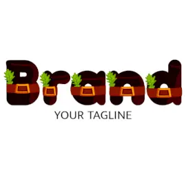 Online Editable Leaf With Belt on Text Events Logo
