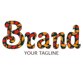 Online Editable Autumn Leaves Filled Text Hotel & Travel Logo