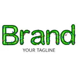 Online Editable Serial Light on Green Text Events Logo