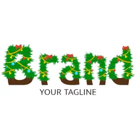 Online Editable Christmas Tree Decorated on Text Events Logo