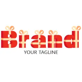 Online Editable Gift Box on Text Events Logo