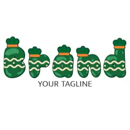 Online Editable Green Christmas Sack on Text Events Logo
