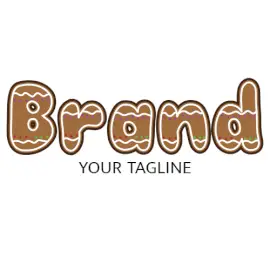 Online Editable Gingerbread Text Food & Drink Logo