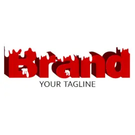 Online Editable Snow Fall on Red Text Events Logo