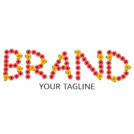 Online Editable Dhalia Flower on Text Salon & Beauty Logo