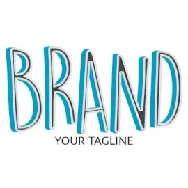 Online Editable Blue With Black filled On Text Education & School Logo
