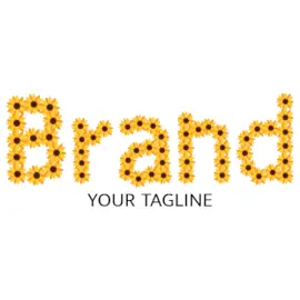 Online Editable Sunflower Font Salon & Beauty Logo