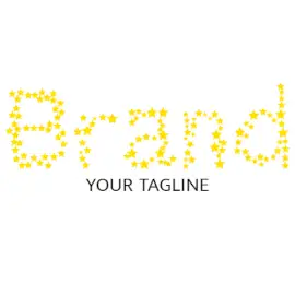 Online Editable Yellow Star On Text Events Logo