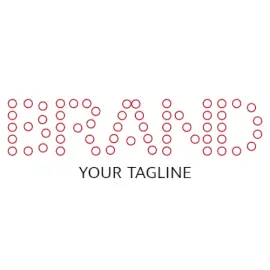 Online Editable Red Concentric Circle Text Unique Logo