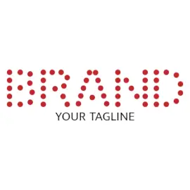 Online Editable Red Dotted Text Unique Logo