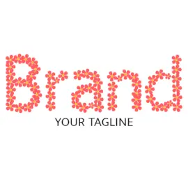 Online Editable Pink Floral Font Salon & Beauty Logo
