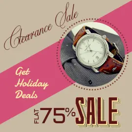 Online Editable Clearance Sale Offer Ad Design with Branded Watch Instagram Post