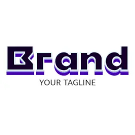 Online Editable Black and Blue Light Effect Text Fancy & 3D Logo