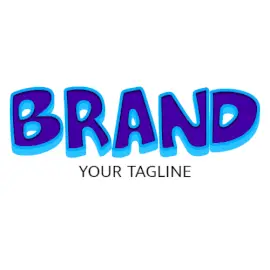 Online Editable Cyan Curvy Fancy Font Education & School Logo