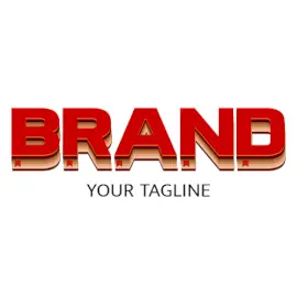 Online Editable Red Bookmark 3D Font Education & School Logo