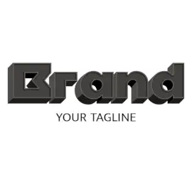 Online Editable Black Bold Font Fancy & 3D Logo