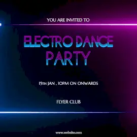 Online Editable Dance Party Animated Design