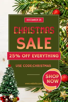 Online Editable Christmas Sale Offer Tumblr Graphic