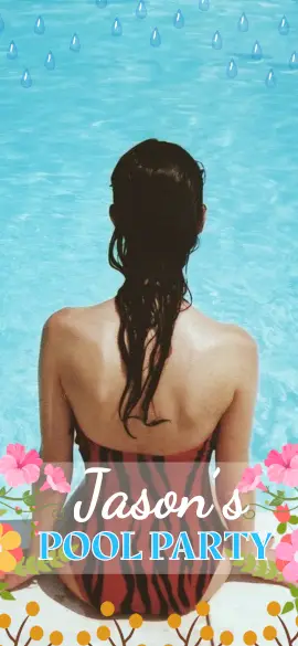 Online Editable Pool Party Celebrations Snapchat Geofilter