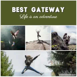 Online Editable Best Gateway Adventure Tour 4 Grid Photo Collage
