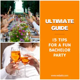 Online Editable Ultimate Guide for Fun Bachelor Party 2 Grid Photo Collage