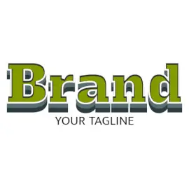 Online Editable White and Green Font Fancy & 3D Logo