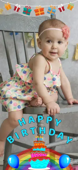 Online Editable Birthday Wishes With Cake And Rainbow Snapchat Geofilter