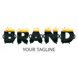 Online Editable Black Cauldron St. Patrick's Day Text Events Logo