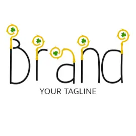 Online Editable St Patrick's Day Leaf Event Logo
