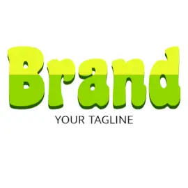 Online Editable Yellow and Green Double Fancy & 3D Logo