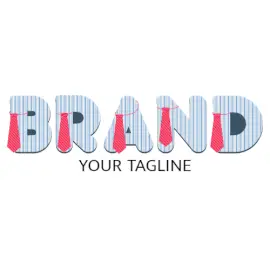 Online Editable Blue and Pink Tie Font Event Logo