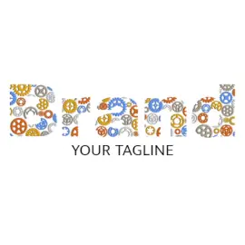 Online Editable Colored Spears and Gears Font Architecture & Construction Logo