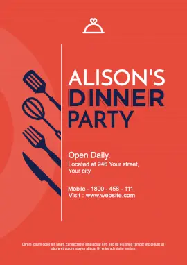 Online Editable Alison's Dinner Party Poster