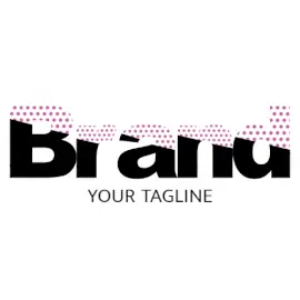 Online Editable Dotted-Pattern on Text Font Unique Logo
