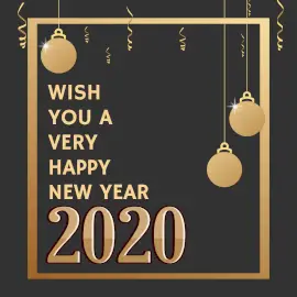 Online Editable New Year Greeting with Decorative Balls Instagram Post