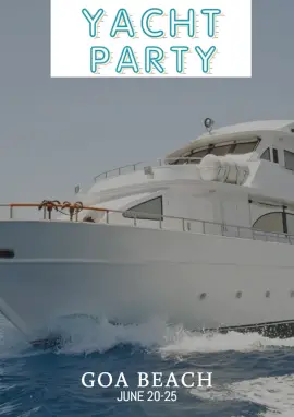 Online Editable Yacht Party in Goa Flyer Marketing Materials