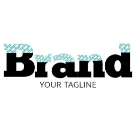 Online Editable Blue Slash Lines on Text Creative Logo