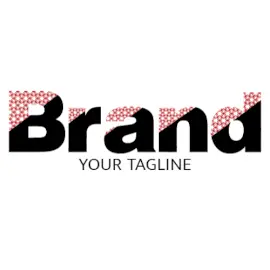 Online Editable Red Design Pattern on Text Creative Logo