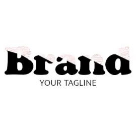 Online Editable Red Wave Line With Dots on Text Creative Logo