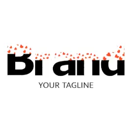 Online Editable Heart Patterns on Text Creative Logo