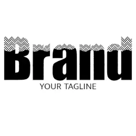 Online Editable Square Patterns on Text Creative Logo