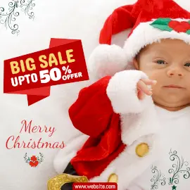 Online Editable Christmas Sale Offer for Kids Instagram Post