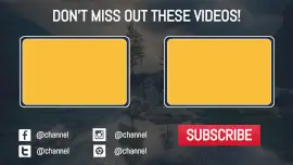 Online Editable Gray Mystique Don't Miss Out Youtube End Screen