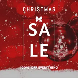 Online Editable Christmas Sale Facebook 3D Post