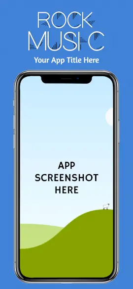 Online Editable Rock Music iPhone Portrait App Screenshot