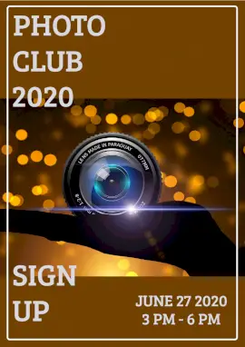Online Editable Photography Club 2020 Flyer Marketing Materials