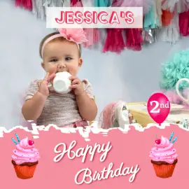 Online Editable Soft Red Girly Birthday Wish Card Design Birthday Invitation