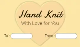 Online Editable Heart Shaped Soft Yellow Gift Tag